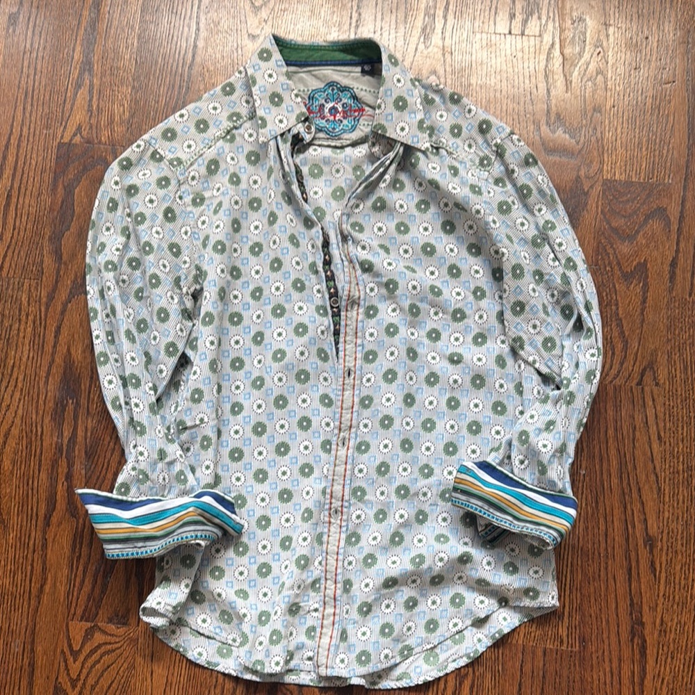 Men’s Robert graham button down size medium